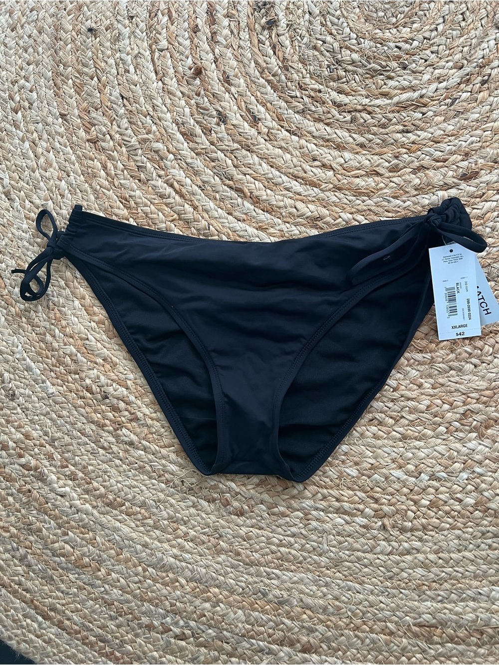 a.n.a Black Tie-Side Bikini Bottom